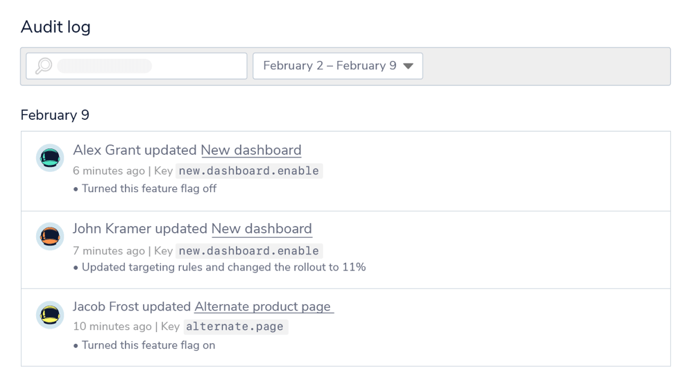audit log dashboard