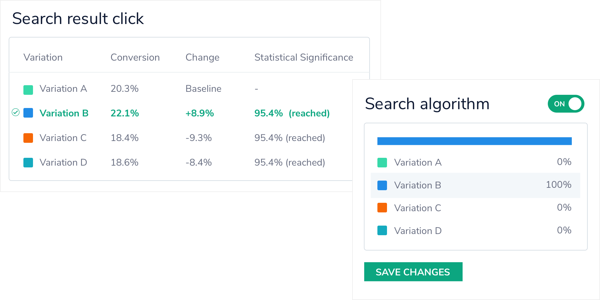screenshot of feature