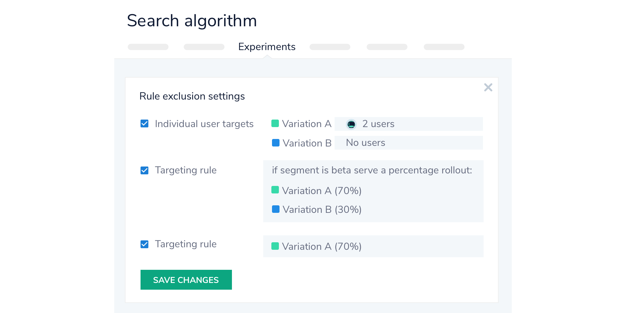 screenshot of feature