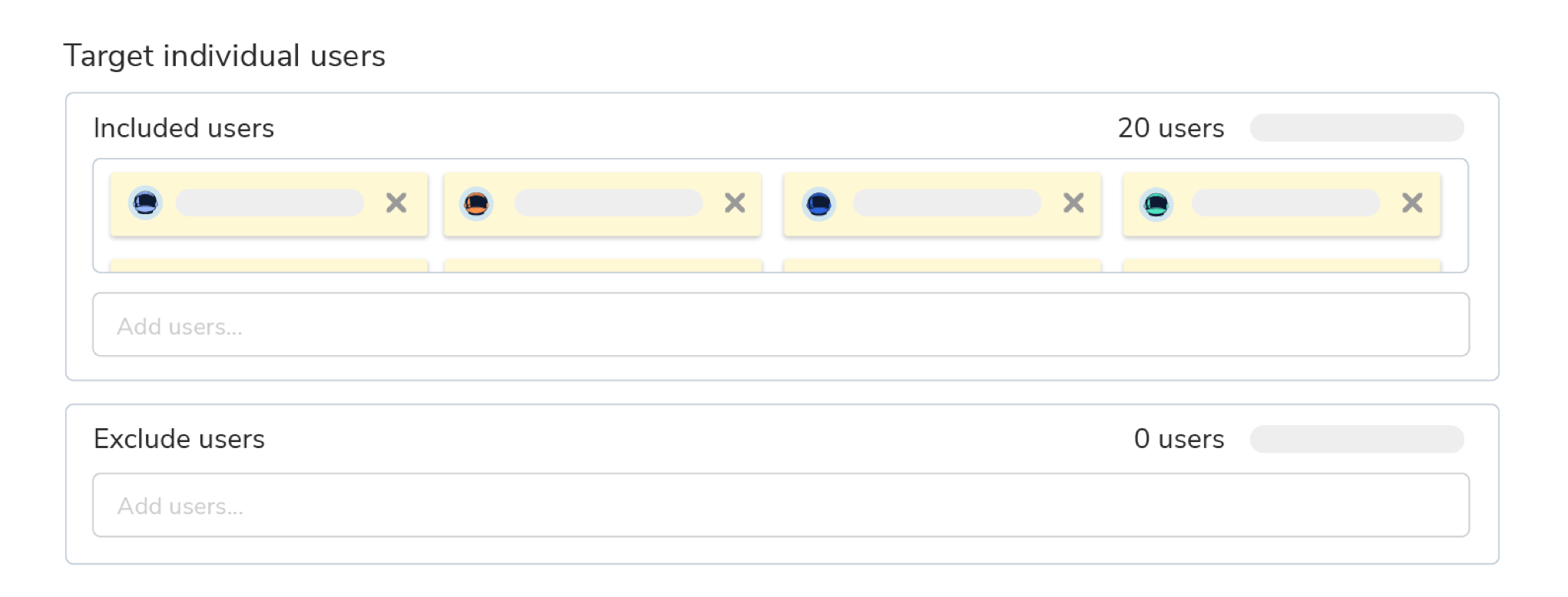 user segment form